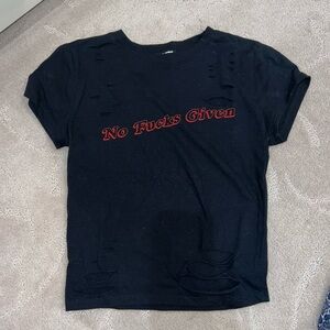 LIGHTLY WORN!! Black cropped T-shirt